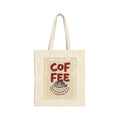 Coffee Canvas Tote Bag — 'Coffee' Retro Illustration Reusable Grocery Bag
