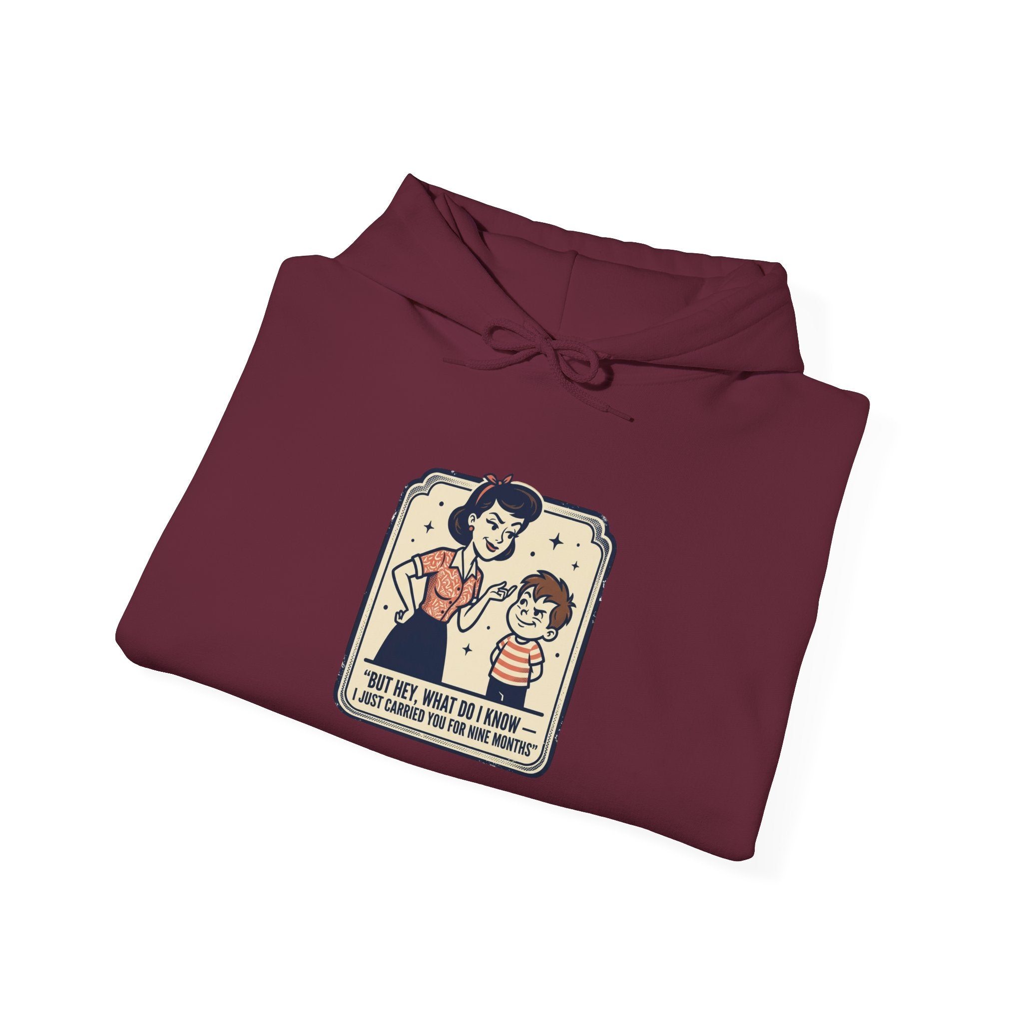 Hoodie — Retro Mom & Kid Vintage Comic 'Let Me Handle This' Graphic Sweatshirt