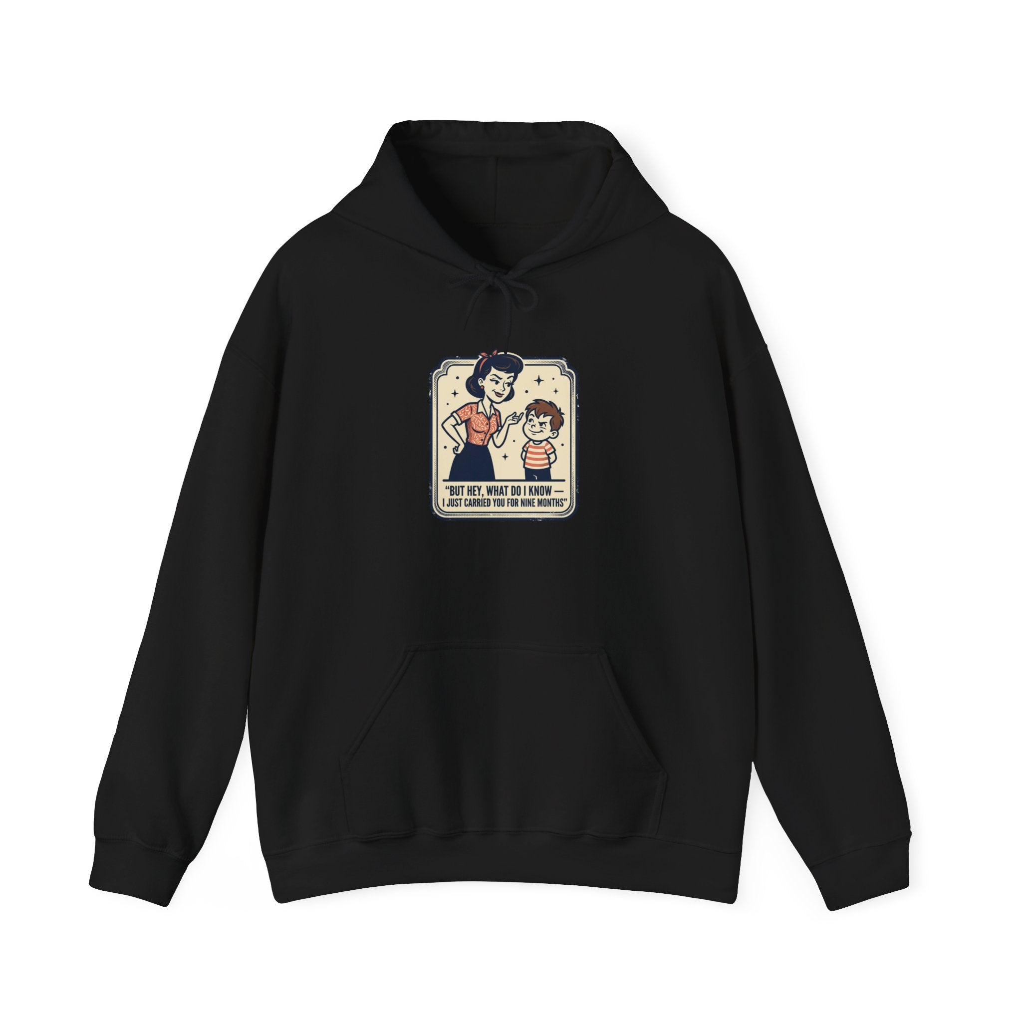 Hoodie — Retro Mom & Kid Vintage Comic 'Let Me Handle This' Graphic Sweatshirt