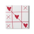 Ceramic Coaster - Tic Tac Heart Game Love Design (Valentine’s Day Coaster)