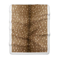 Fawn Spot Sherpa Blanket — Cozy Deer Print Fleece Throw