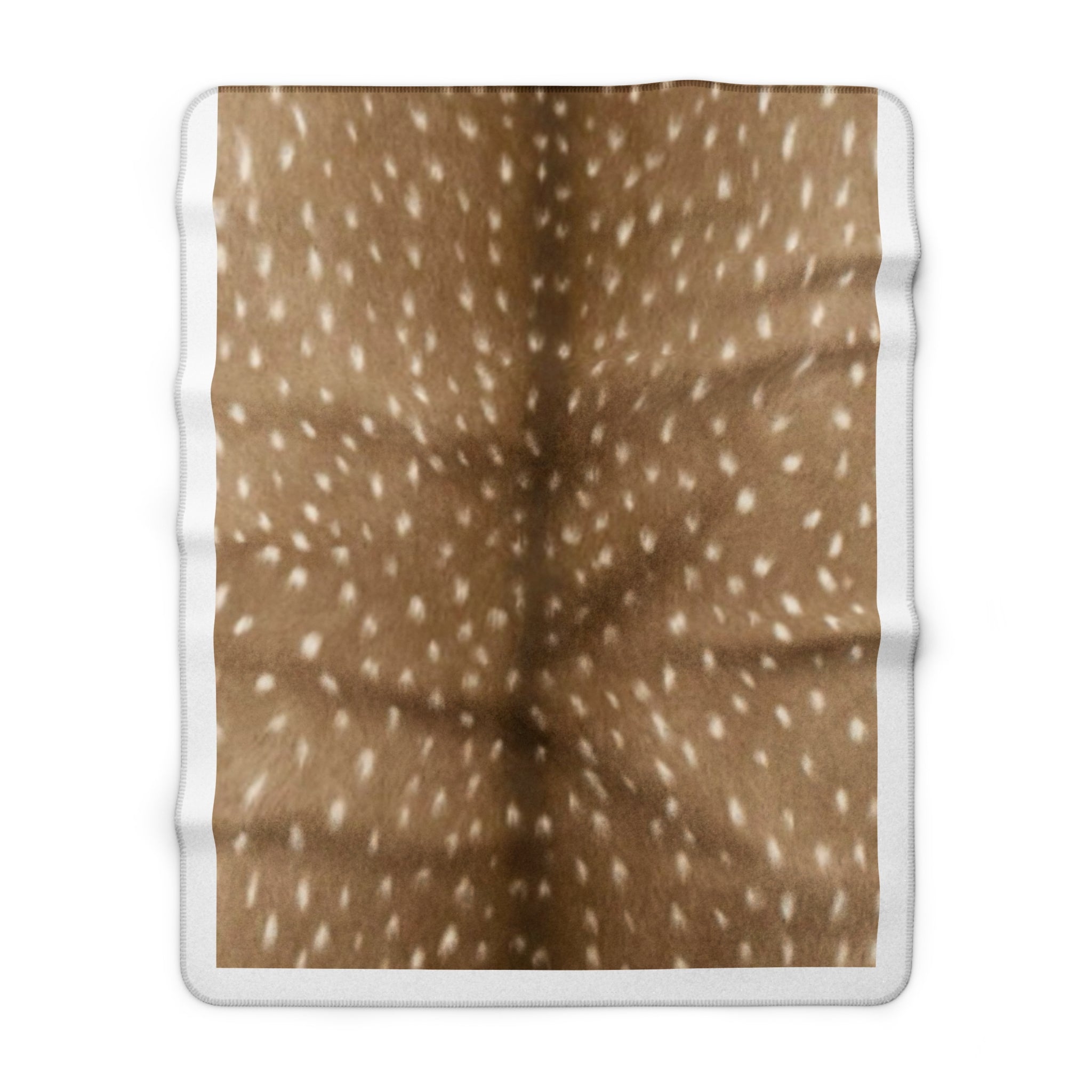 Fawn Spot Sherpa Blanket — Cozy Deer Print Fleece Throw